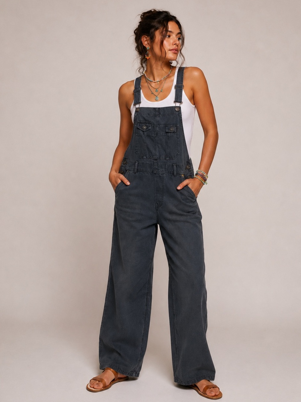 American Eagle Gray Overalls